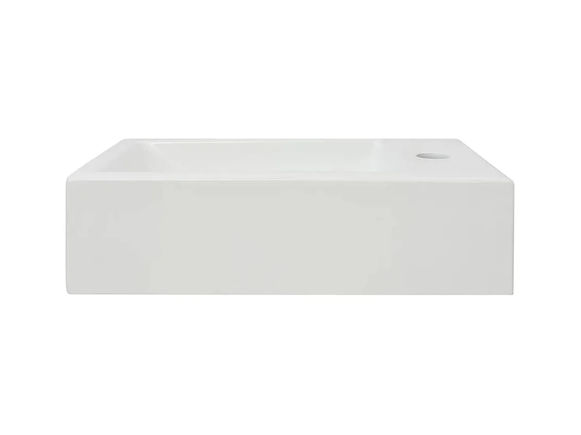 Wastafel + kraangat Keramiek Wit 46 x 25,5 x 12 cm