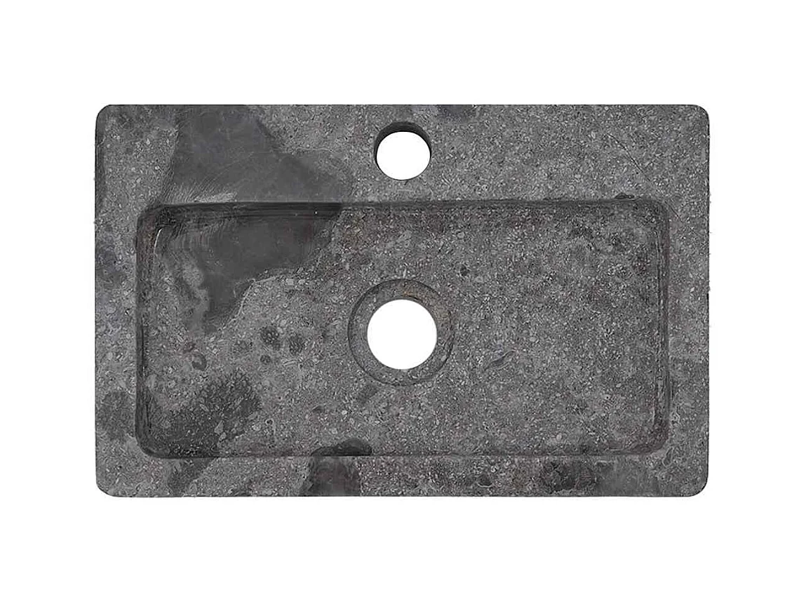 Grijze wandwastafel 38x24x6,5 cm marmer