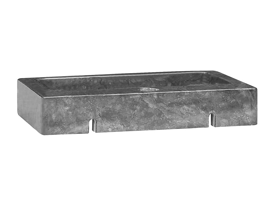 Lavabo sospeso grigio 38x24x6,5 cm marmo