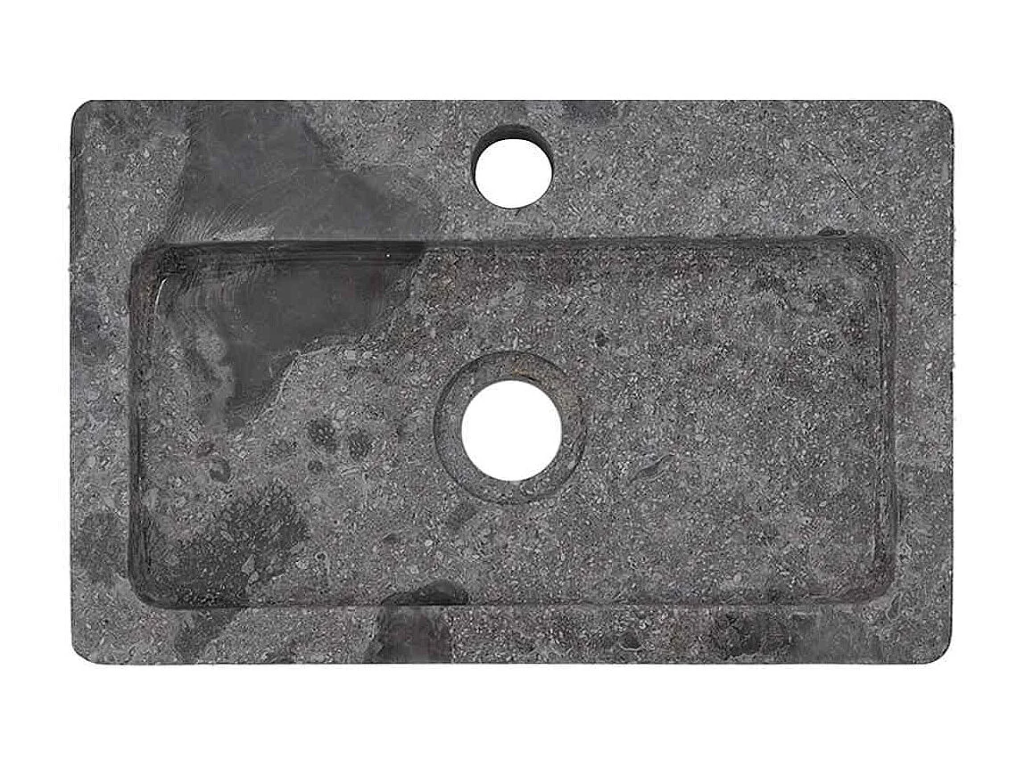 Lavabo mural gris 38x24x6,5 cm marbre