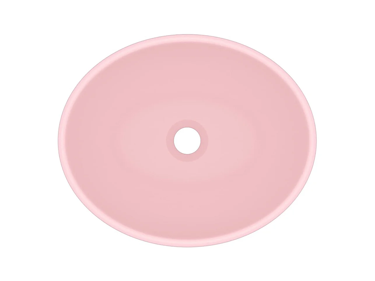 Lavabo ovale di lusso Rosa opaco 40x33 cm Ceramica