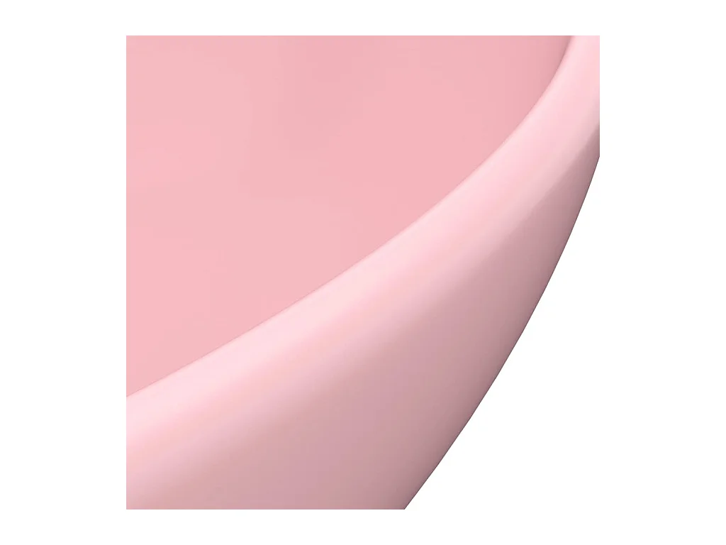 Lavabo ovale di lusso Rosa opaco 40x33 cm Ceramica