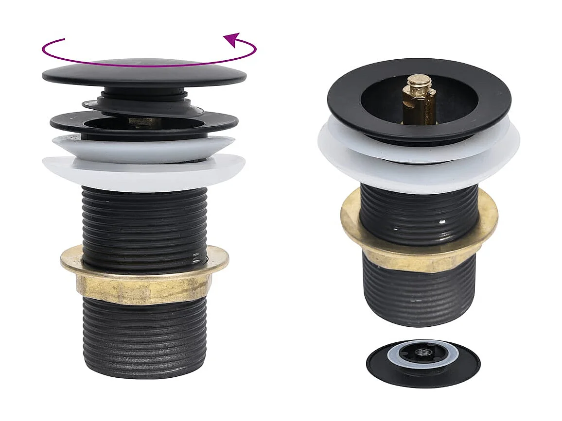 Lavabo de baño con grifo y desagüe pulsador Cristal templado