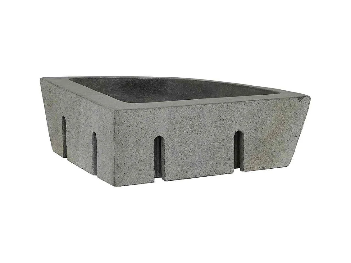 Wandgemonteerde hoekwastafel Grijs (38-45) x (38-45) x 12 cm