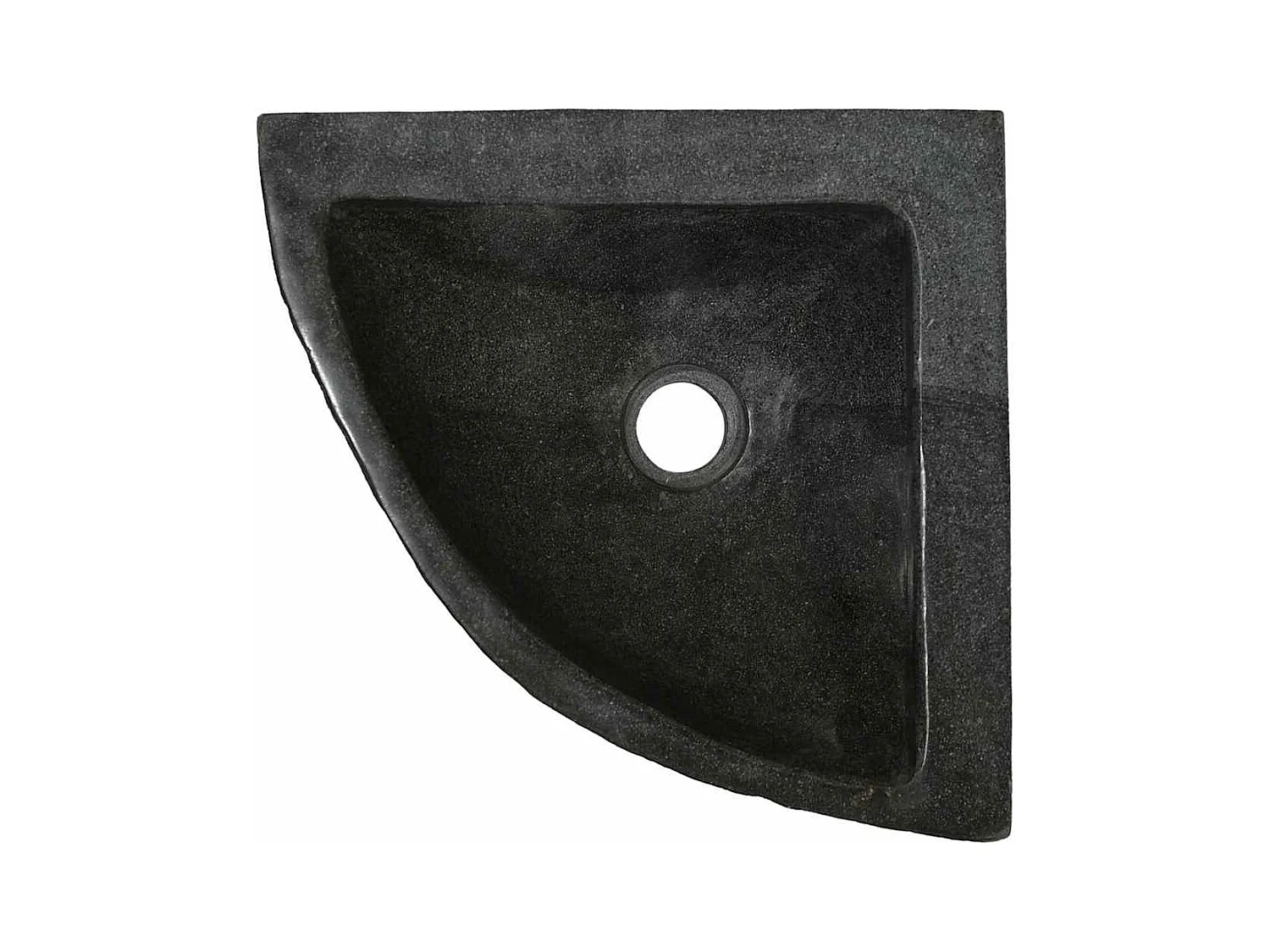 Bassin d'angle suspendu au mur Gris (38-45) x (38-45) x 12 cm