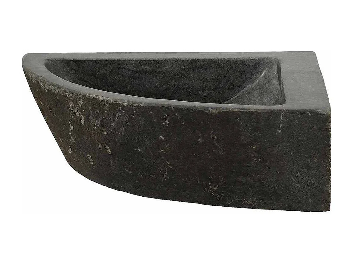 Bassin d'angle suspendu au mur Gris (38-45) x (38-45) x 12 cm