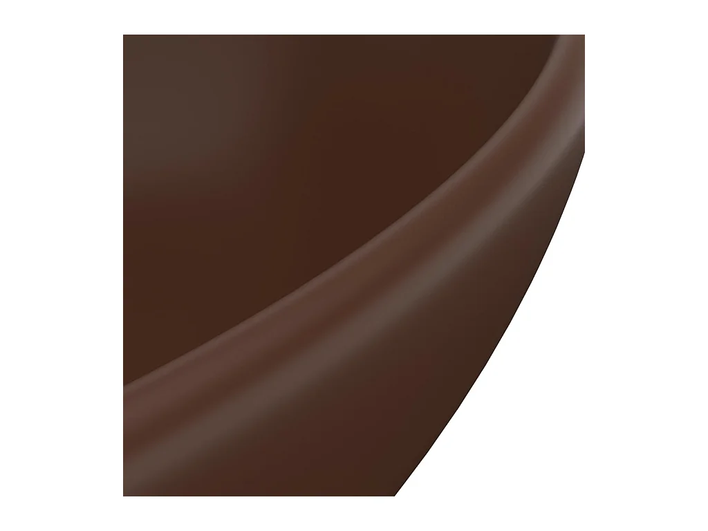 Lavabo ovalado de lujo Marrón oscuro mate 40x33 cm Cerámica