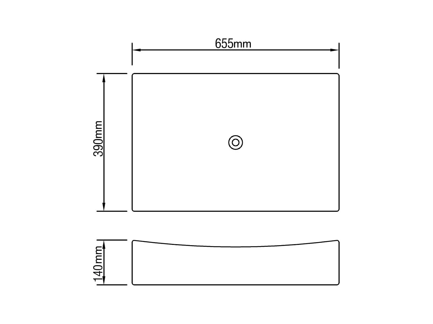 Glanzend witte keramische wastafel