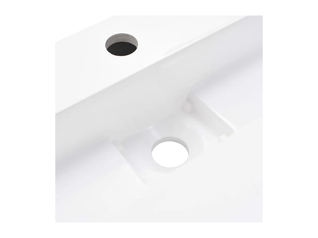 Wastafel 50x38x13 cm Mineraal gegoten/marmer Wit