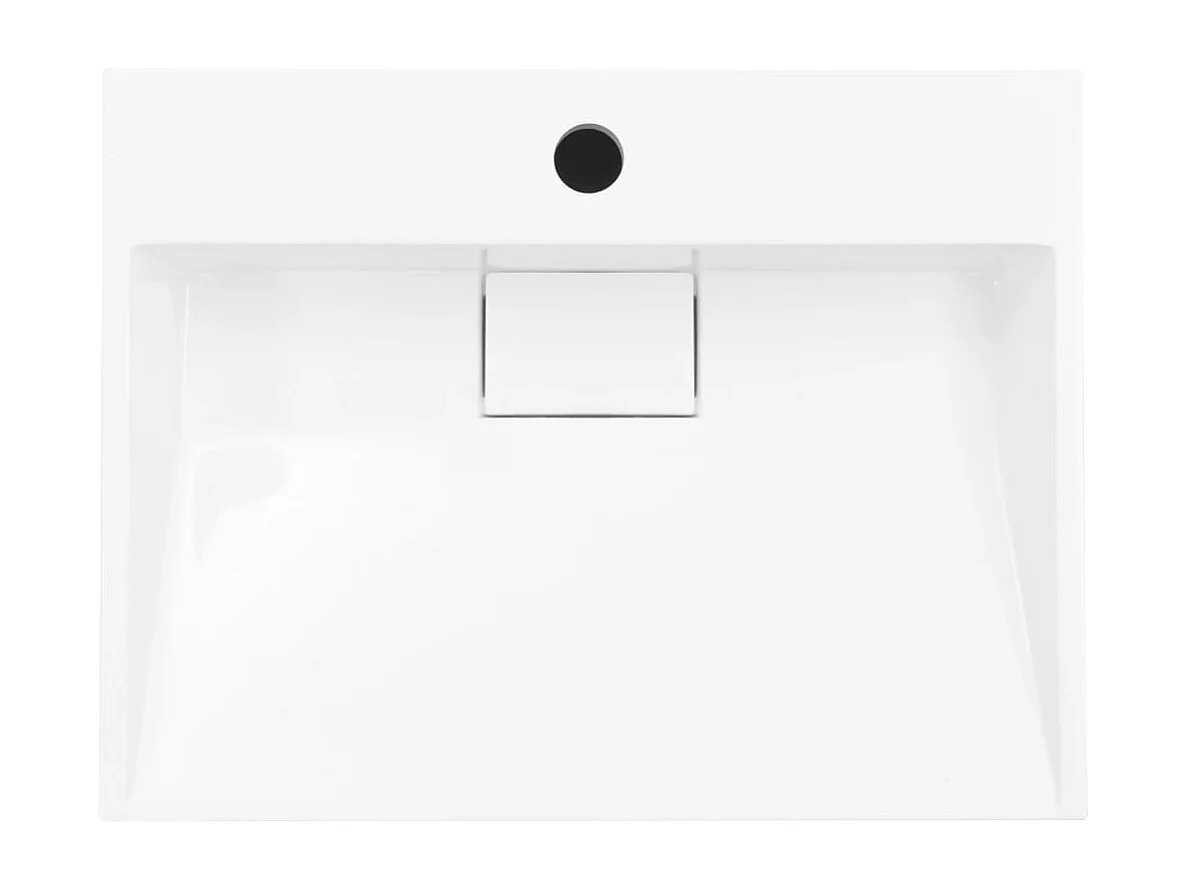 Lavabo 50x38x13 cm Mineral fundido/mármol Blanco