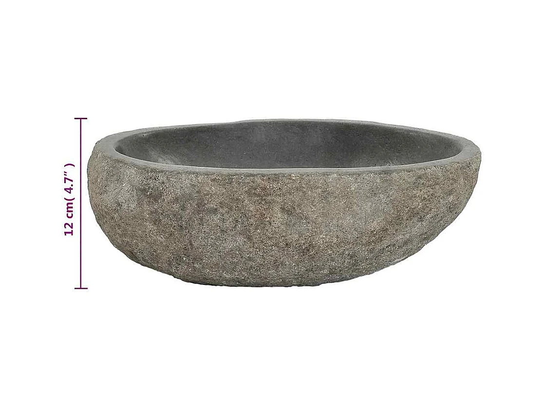 Lavabo ovalado de piedra de río (29-38)x(24-31) cm