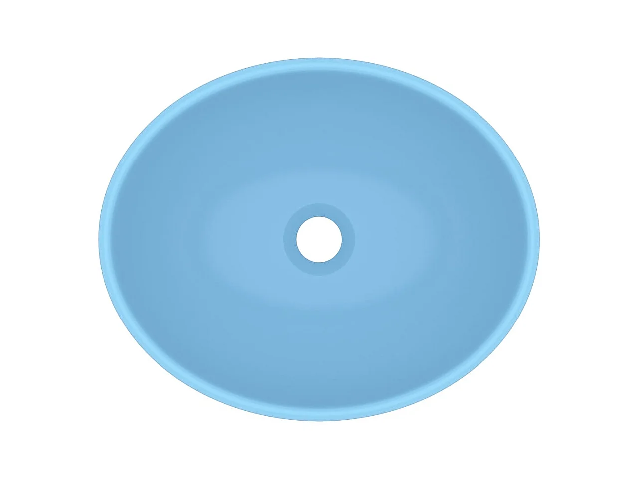Lavabo ovalado de lujo azul claro mate 40x33 cm Cerámica