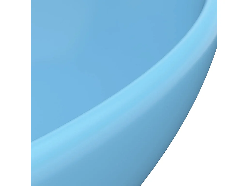 Lavabo ovalado de lujo azul claro mate 40x33 cm Cerámica