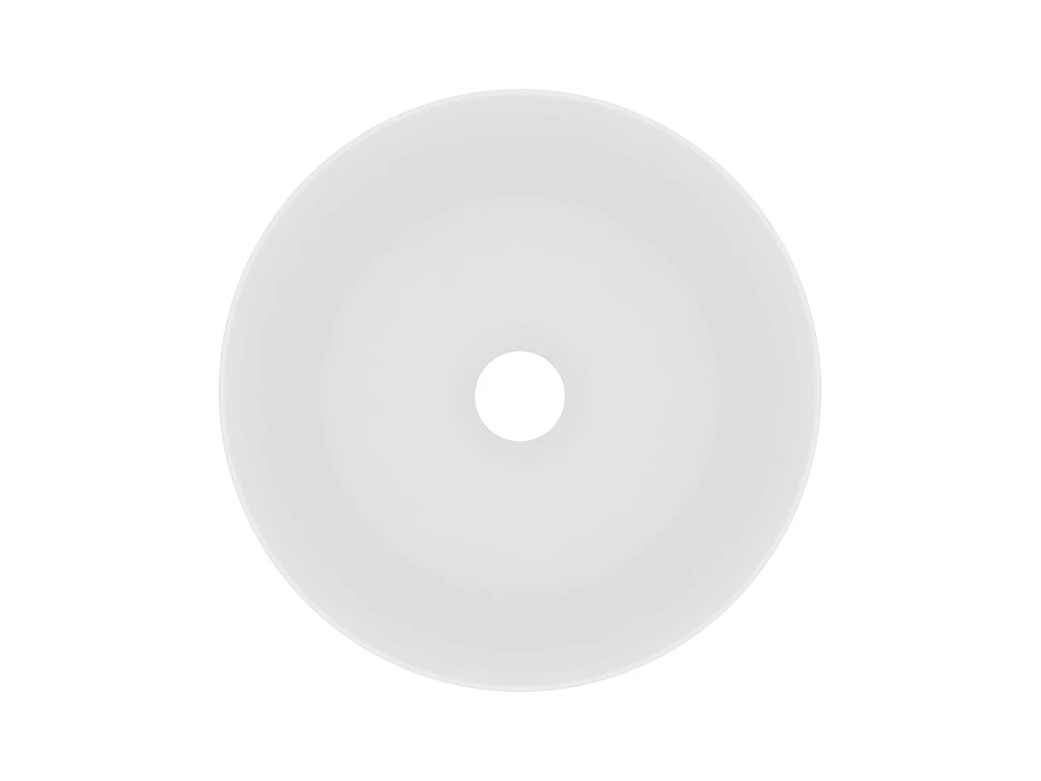 Lavabo redondo de lujo Blanco mate 40x15 cm Cerámica