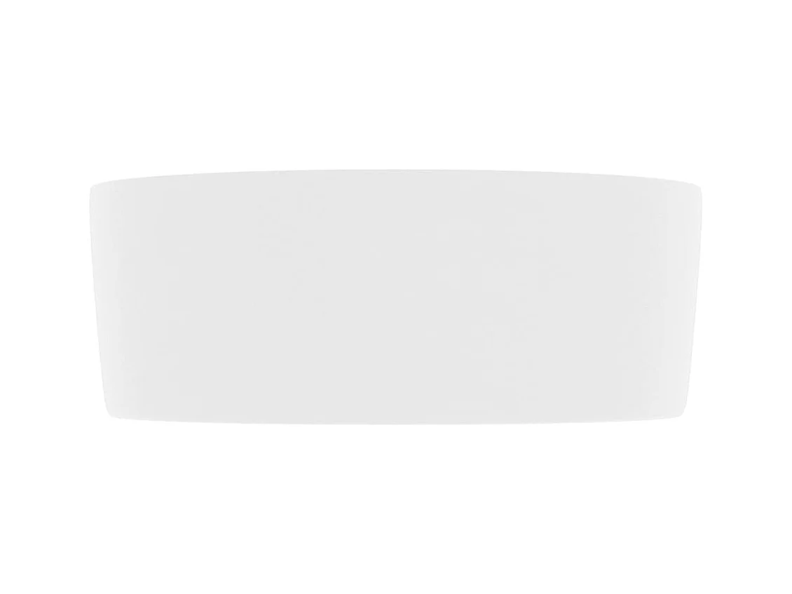 Lavabo redondo de lujo Blanco mate 40x15 cm Cerámica