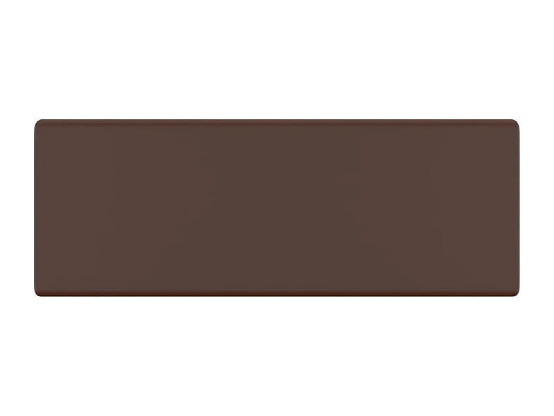 Vierkante wastafel met overloop Donkerbruin mat 41x41 cm Keramiek