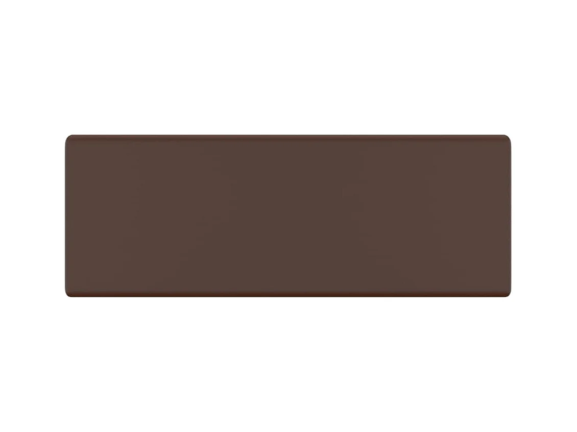 Vierkante wastafel met overloop Donkerbruin mat 41x41 cm Keramiek