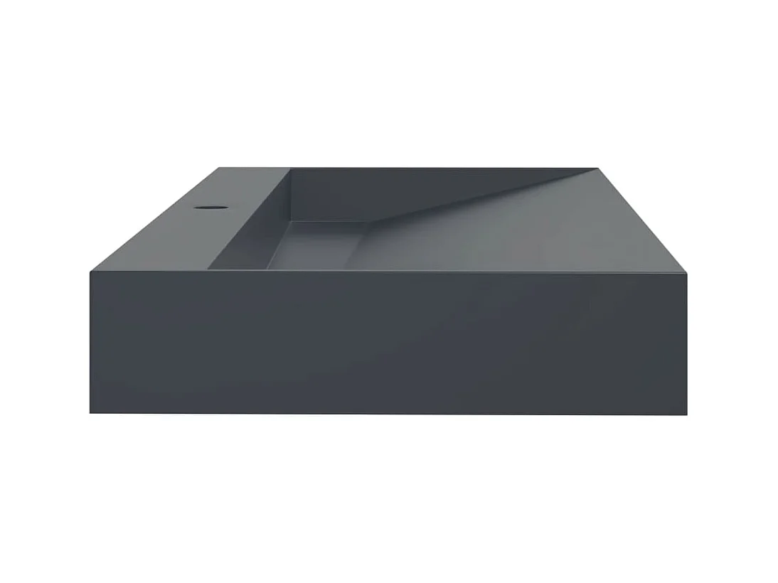 Spoelbak 120x46x11 cm mineraal gegoten/antraciet marmer