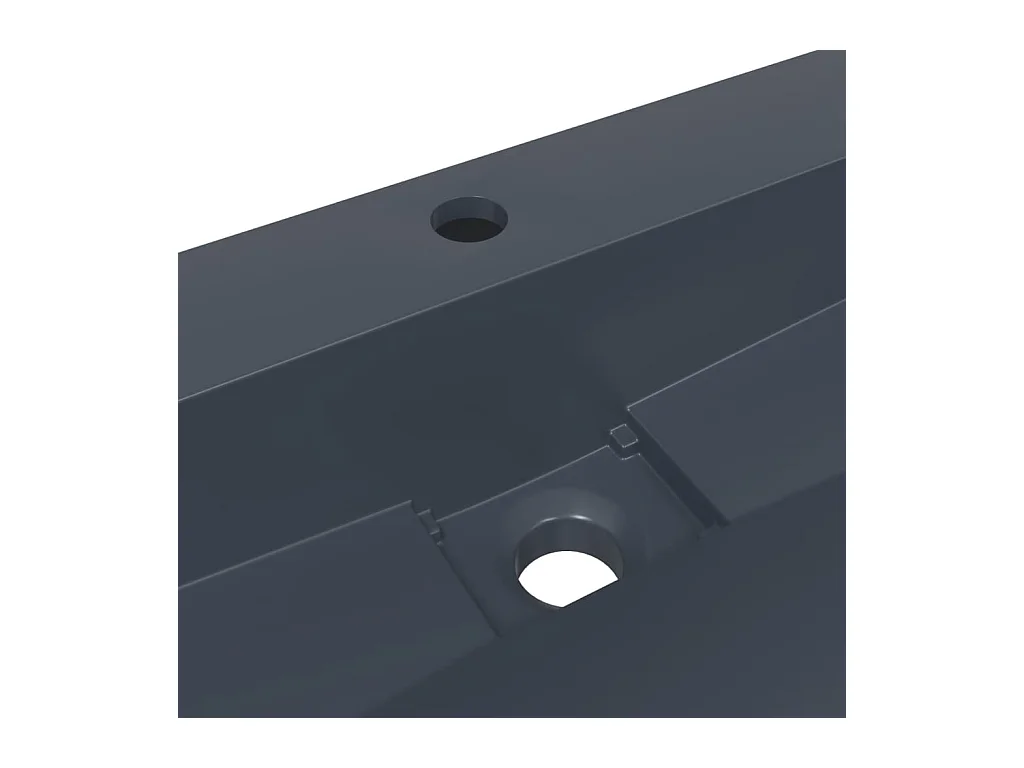 Spoelbak 120x46x11 cm mineraal gegoten/antraciet marmer