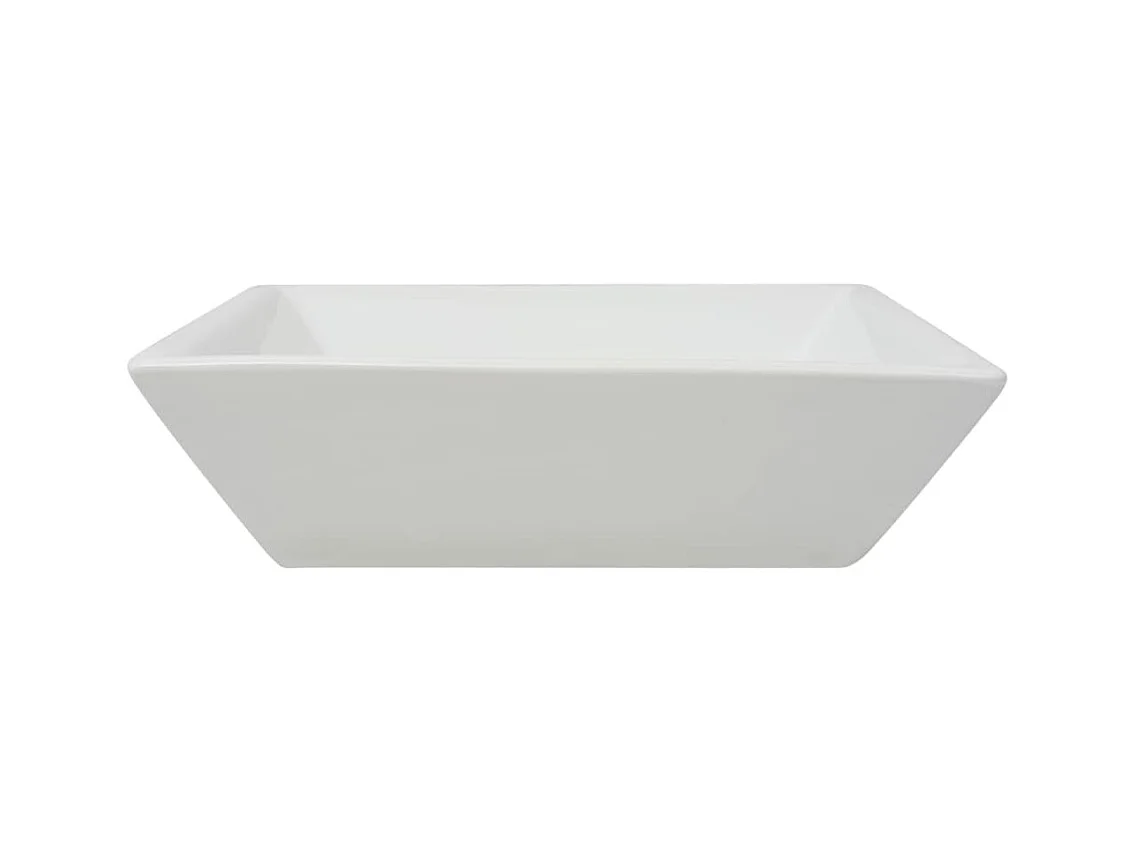 Vierkante keramische wastafel wit 41,5 x 41,5 x 12 cm