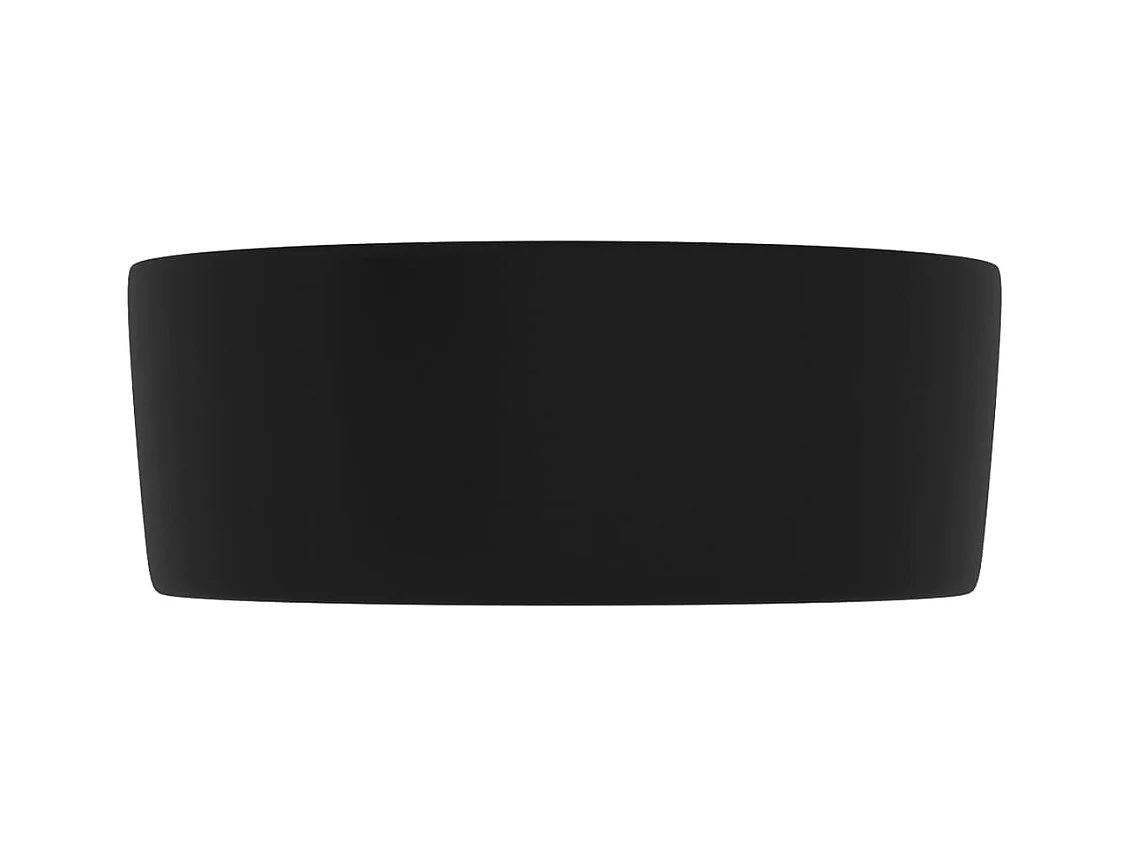 Lavabo rond de luxe Noir mat 40x15 cm Céramique