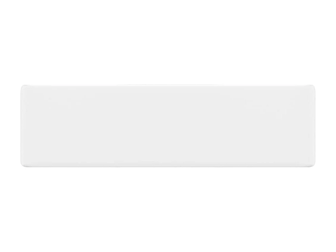 Lavandino da bagno quadrato in ceramica bianca con foro per rubinetto