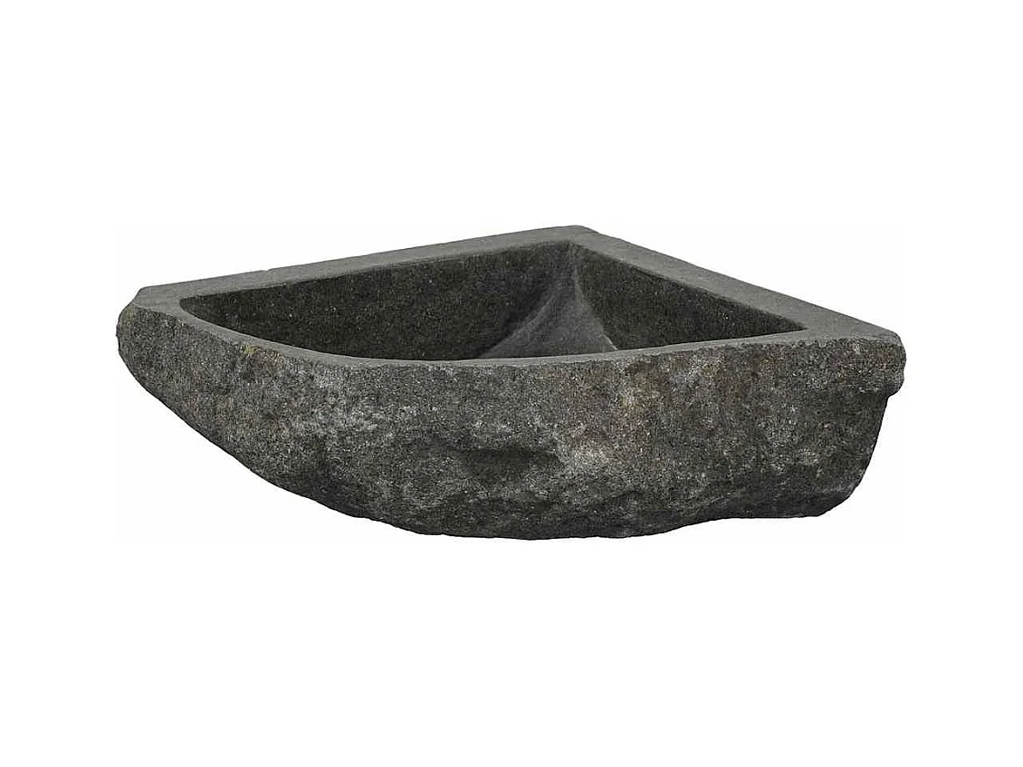Bassin d'angle suspendu au mur Gris (30-37) x (30-37) x 12 cm