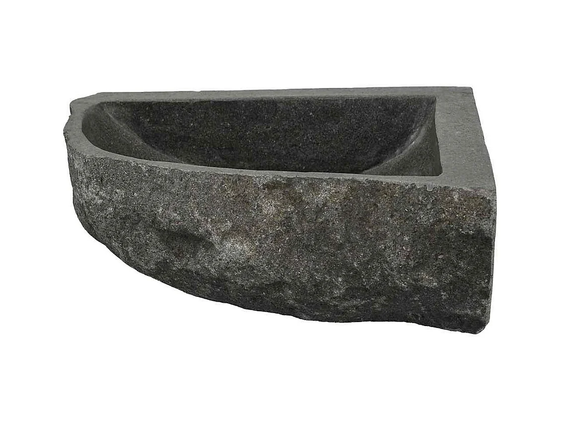 Bassin d'angle suspendu au mur Gris (30-37) x (30-37) x 12 cm