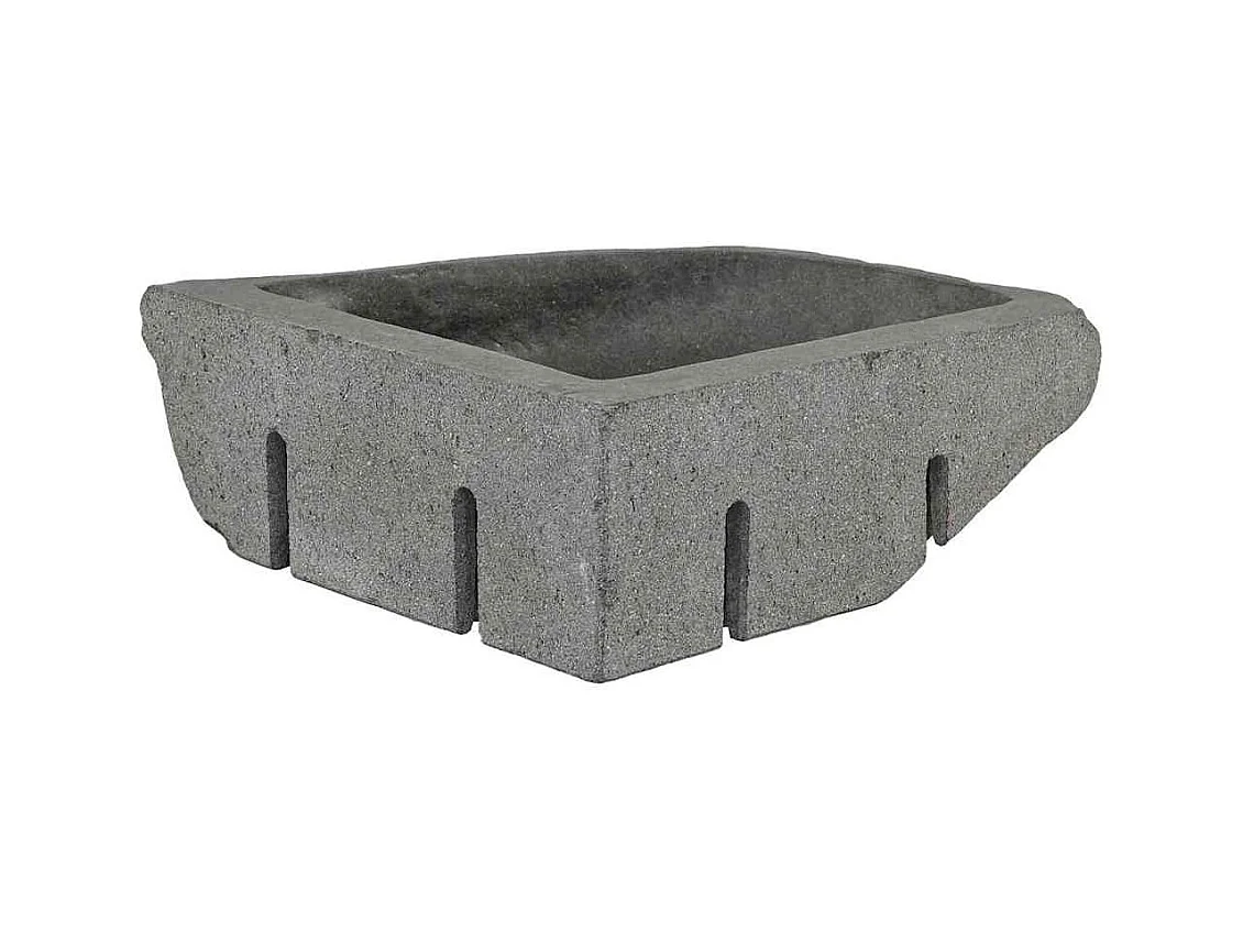 Bassin d'angle suspendu au mur Gris (30-37) x (30-37) x 12 cm