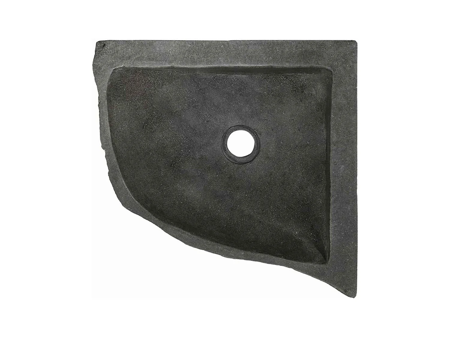 Bassin d'angle suspendu au mur Gris (30-37) x (30-37) x 12 cm