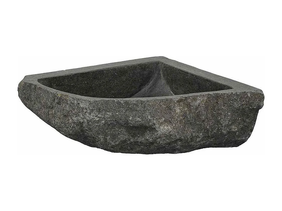 Bassin d'angle suspendu au mur Gris (30-37) x (30-37) x 12 cm
