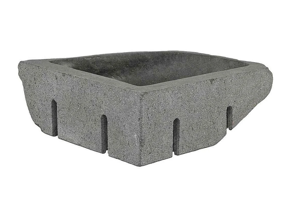 Bassin d'angle suspendu au mur Gris (30-37) x (30-37) x 12 cm