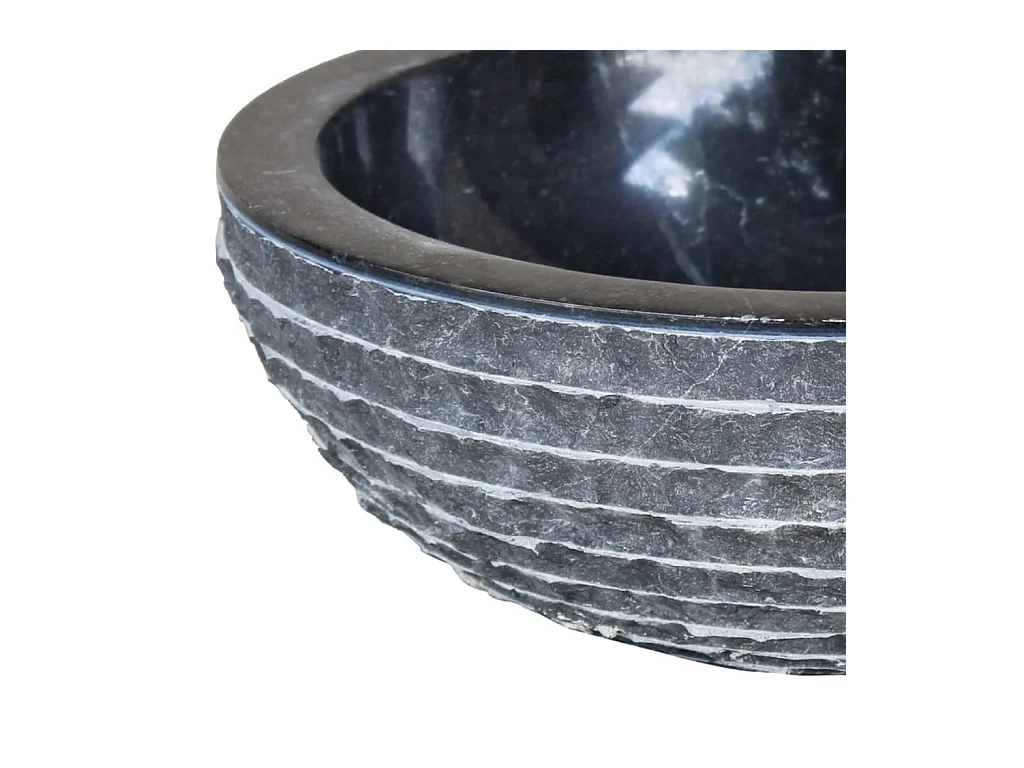 Lavabo de mármol negro de 40 cm