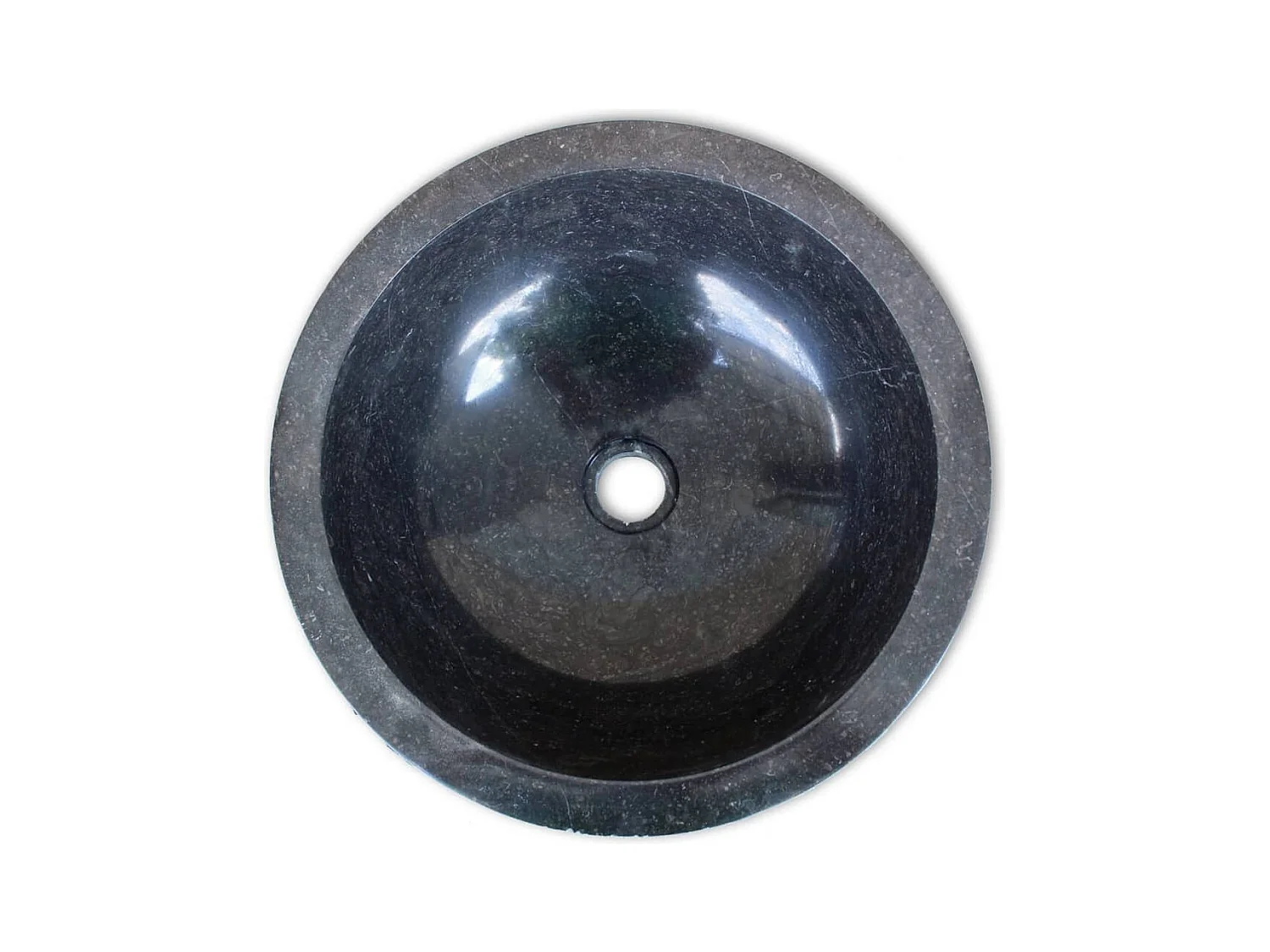 Lavabo de mármol negro de 40 cm