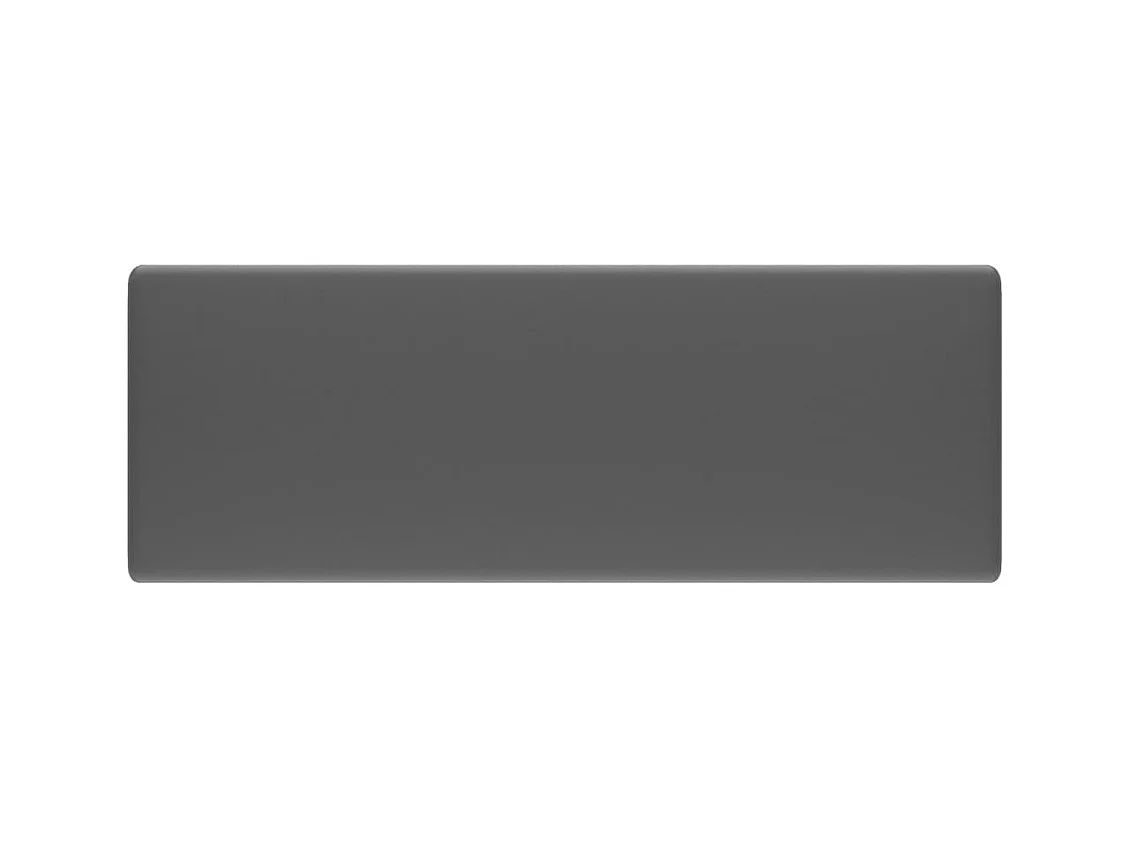 Lavabo cuadrado con rebosadero Gris oscuro mate 41x41 cm Cerámica