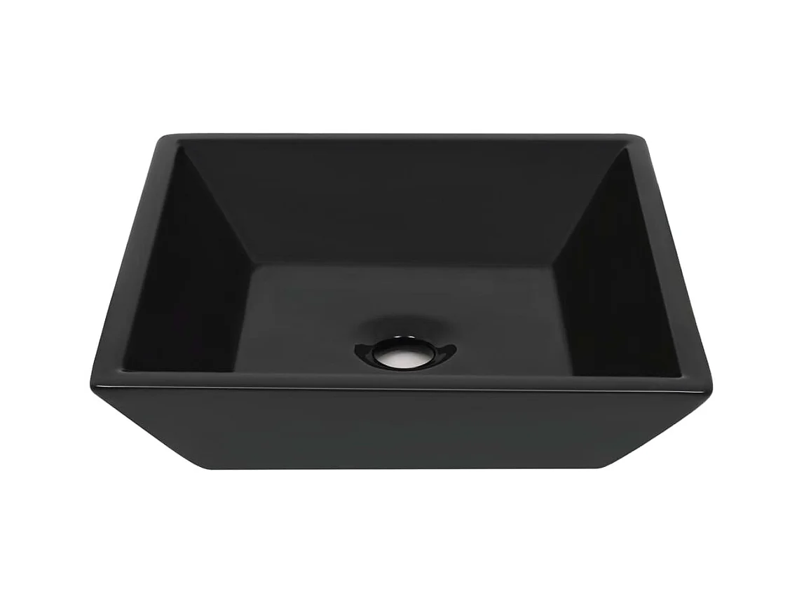 Lavabo Céramique carré Noir 41,5 x 41,5 x 12 cm