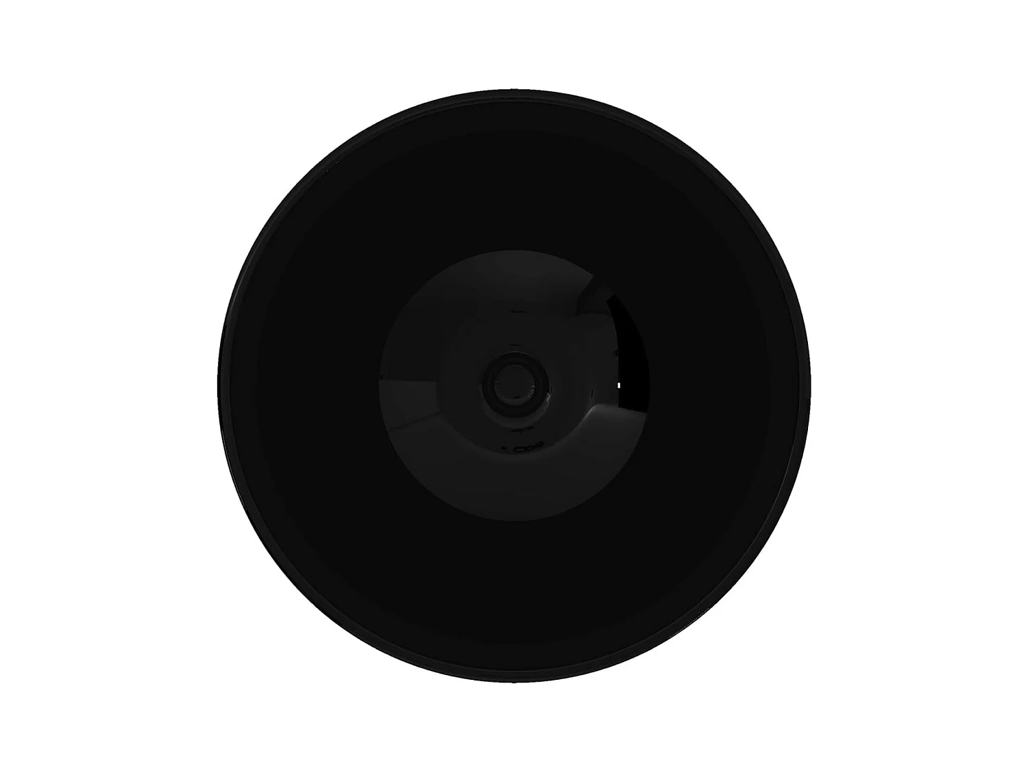 Bassin d'évier rond céramique Noir pour salle de bain