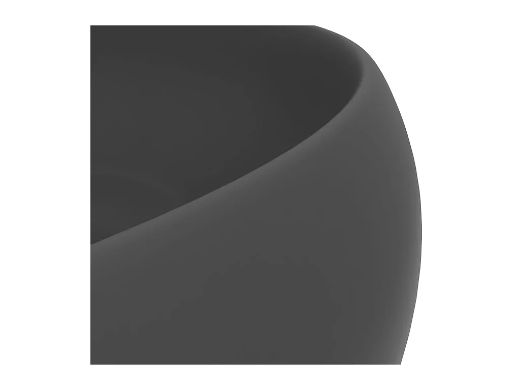 Luxe ronde wastafel Donkergrijs mat 40x15 cm Keramiek