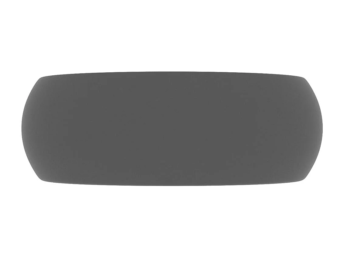 Lavabo redondo de lujo Gris oscuro mate 40x15 cm Cerámica