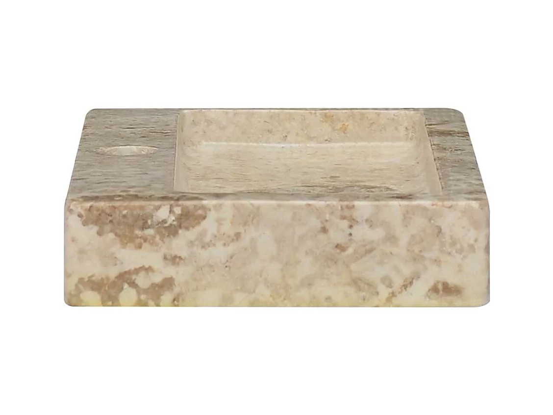 Crèmekleurige wandwastafel 38x24x6,5 cm marmer