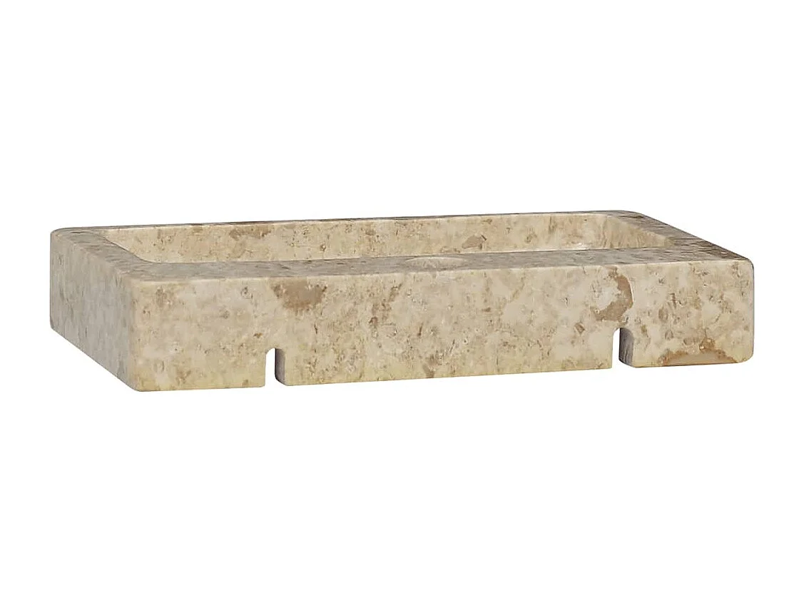 Crèmekleurige wandwastafel 38x24x6,5 cm marmer