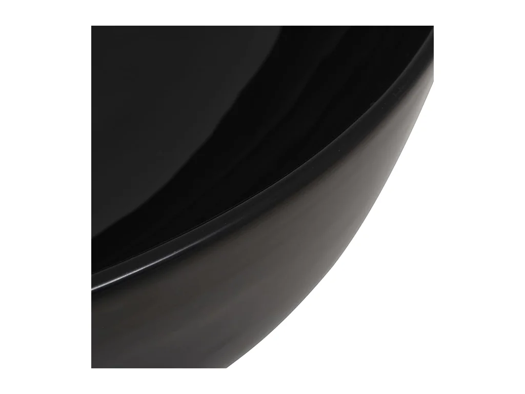 Lavabo rond Céramique Noir 41,5 x 13,5 cm
