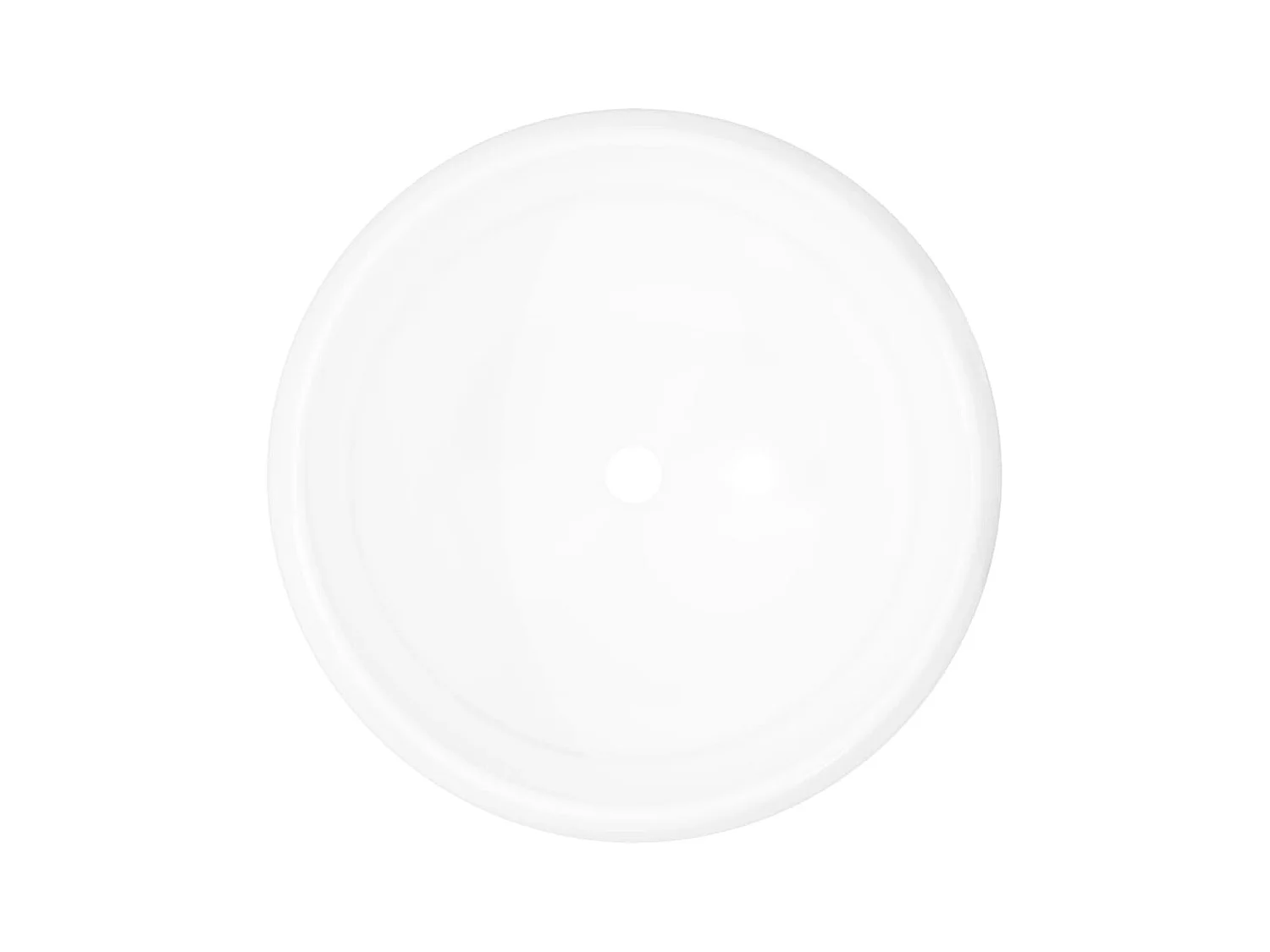 Lavabo redondo de cerámica blanca 40 x 15 cm