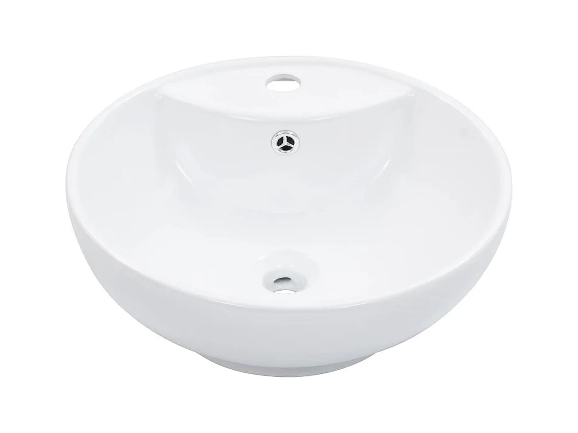 Wastafel met overloop 46,5 x 18 cm Keramiek Wit