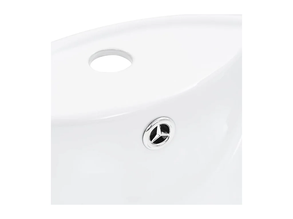 Wastafel met overloop 46,5 x 18 cm Keramiek Wit