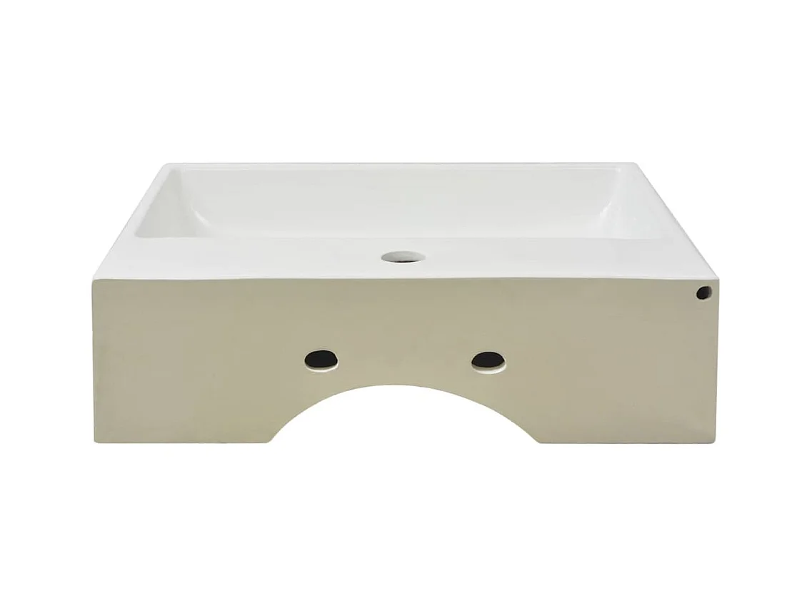 Keramische wastafel met kraangat Wit 51,5x38,5x15 cm