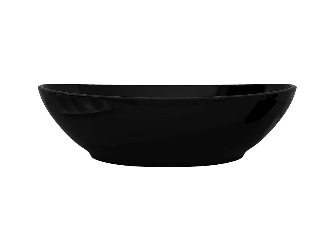 Lavabo ovale in ceramica 40 x 33 cm nero