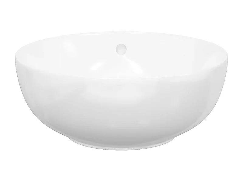 Witte wastafel 44x17 cm rond keramiek