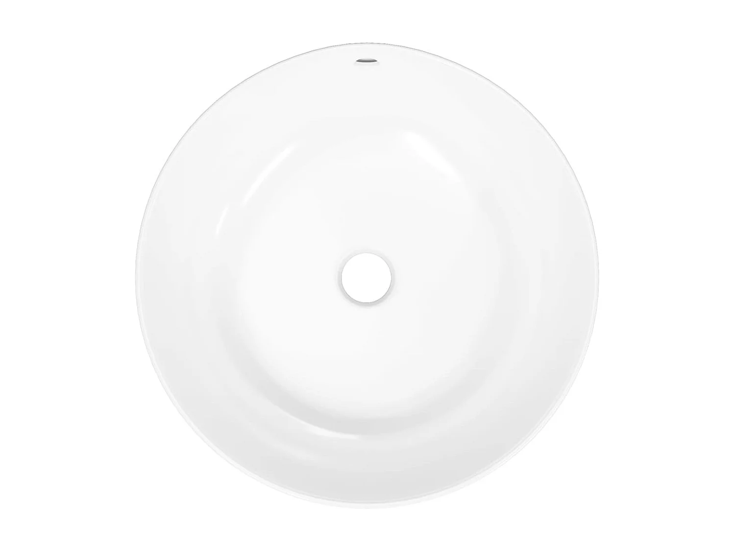 Lavabo bianco 44x17 cm tondo in ceramica