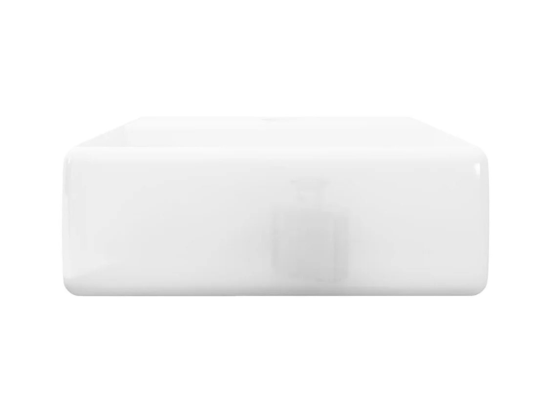 Lavandino quadrato con foro per rubinetto Ceramica bianca